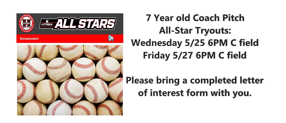 7 Year old All-Star Tryouts.
